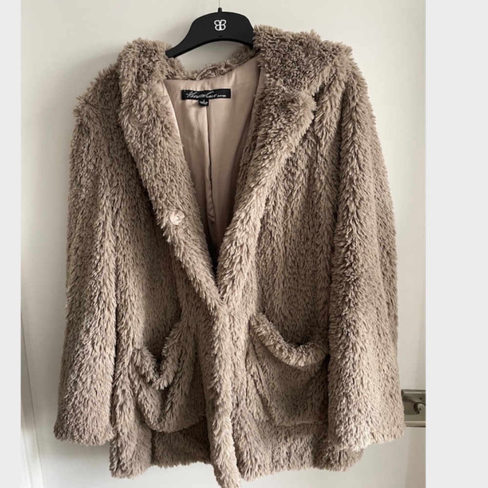 Kenneth Cole Tan Fleece Hoodie
